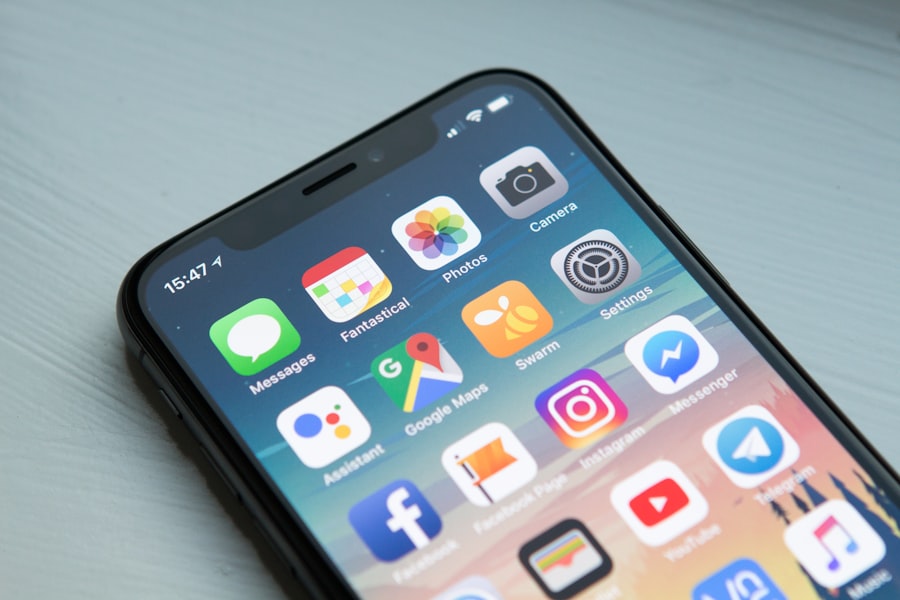 Smartphone mit Finanz-App